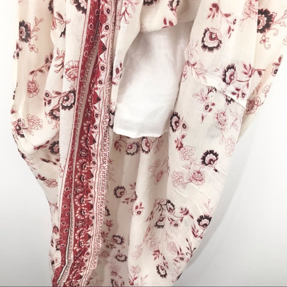 Altar’d State Cream/ Red Floral Off Shoulder Dress NEW - Picture 12 of 16